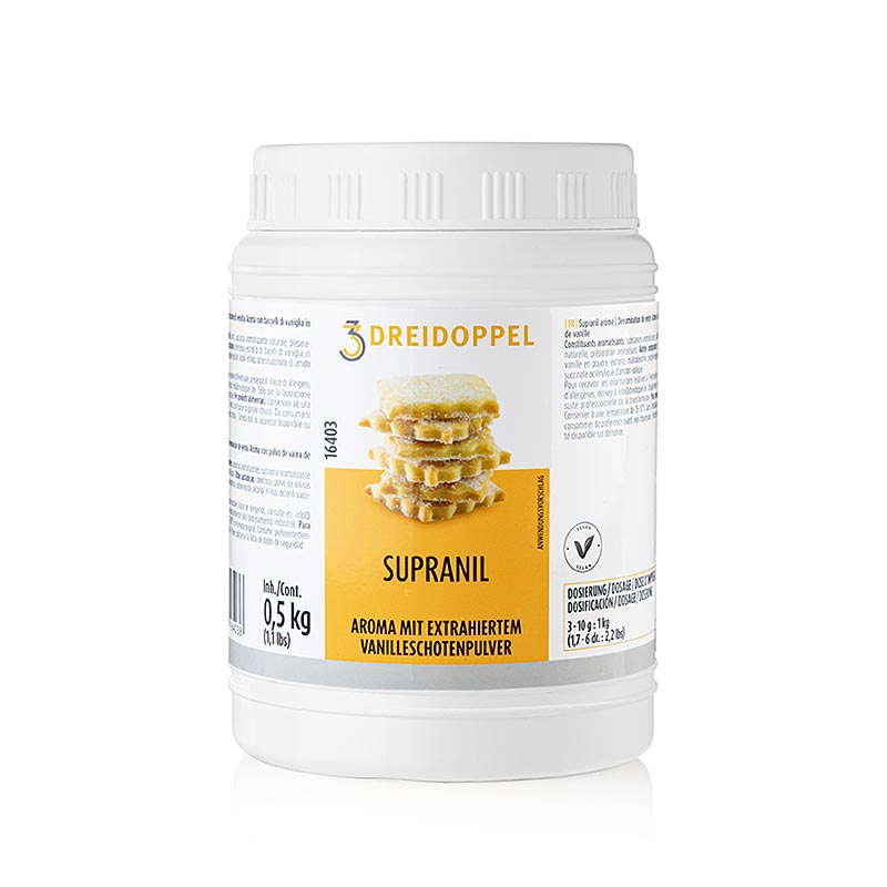 Supranil - Concentrato di vaniglia in polvere, Dreidoppel, n. 164, 500 g