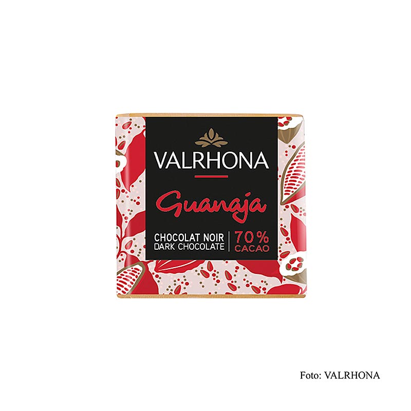 Valrhona Carré Guanaja - Tablettes de chocolat noir, 70 % Cacao, 1 kg, 200 x 5 g