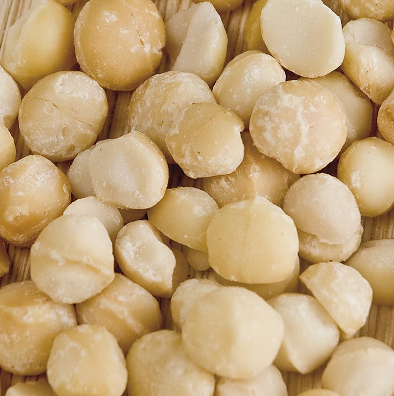 Noci di macadamia, intere, con sale marino naturale, 1 kg