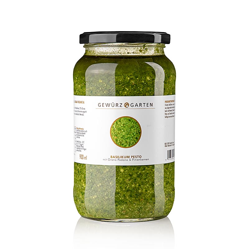 Pesto au basilic « Gewürzgarten », à base de basilic, de pignons de pin et de Grana Padano, 900 ml