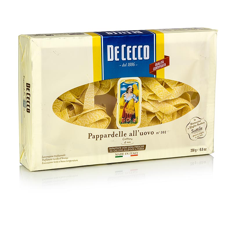 Pappardelle all'uovo De Cecco, n. 101, 250 g