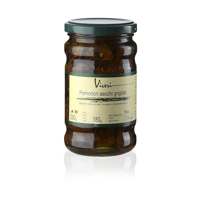 Viveri - Tomates séchées et grillées marinées, aux Câpres aux olives, 290 g