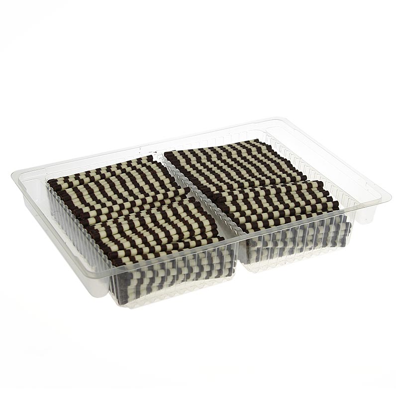 Sigari di cioccolato - "Mikado", riccioli scuri/bianchi, lunghezza 10 cm, ø 4 mm, 700 g, 335 pezzi.