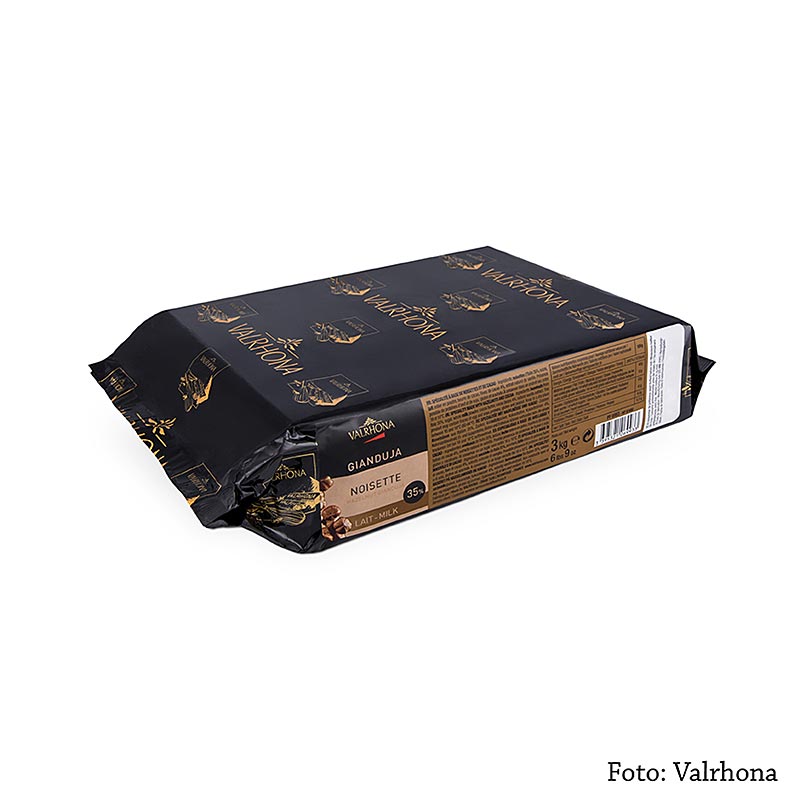 Valrhona - Gianduja Noisette lait - copertura chiara al latte e nocciole, panetto, 3 kg