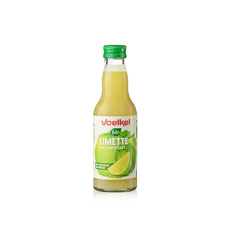 Voelkel - Succo di lime, 100% succo diretto, senza zucchero aggiunto, BIO, 200 ml