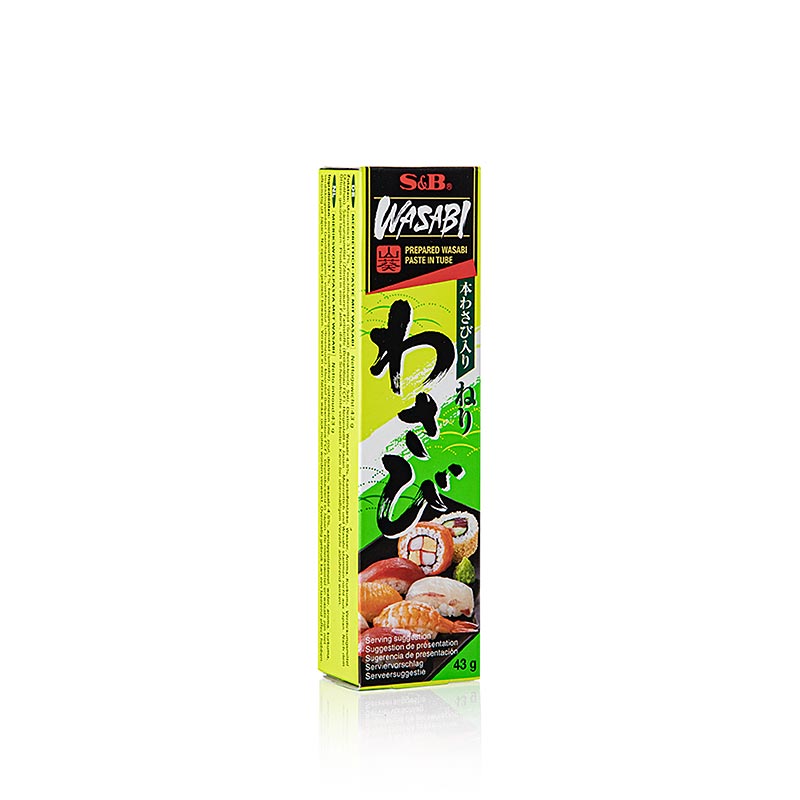 Wasabi - Pâte de raifort vert, finement granulée, avec du vrai wasabi, 43 g