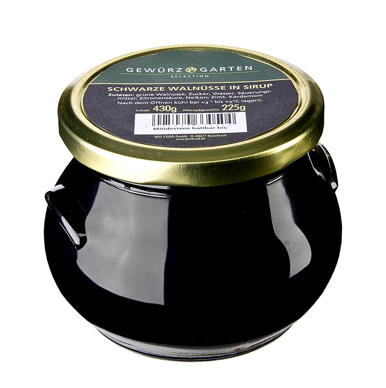 Gewürzgarten Noci nere, intere, sciroppate, 430 g
