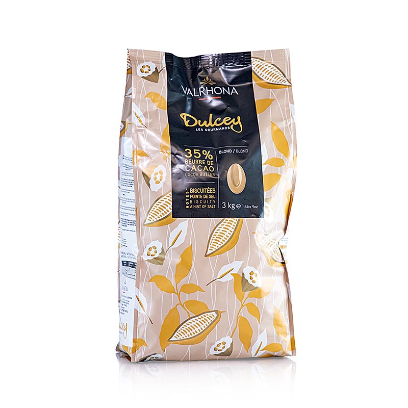 Valrhona Dulcey, couverture blonde, callets, 35 % Cacao, 3 kg