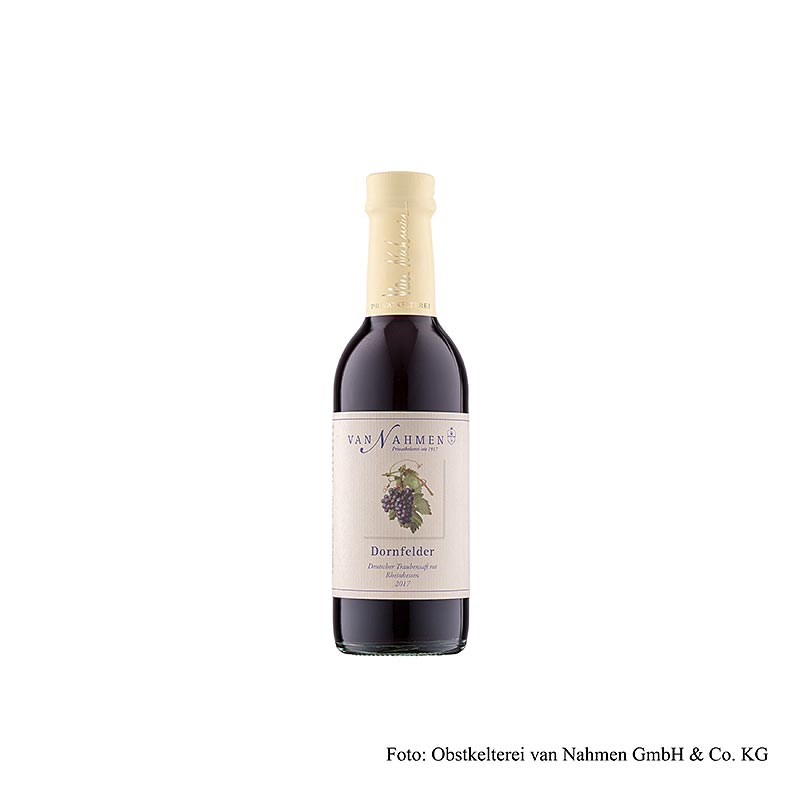 van Nahmen Succo d'uva Dornfelder, rosso, 100% succo diretto, BIO, 250 ml
