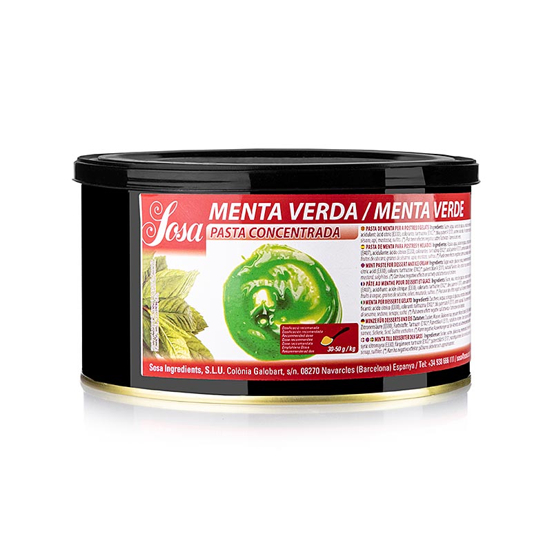 Sosa Paste - Menthe, verte, aromatisée, 1,5 kg