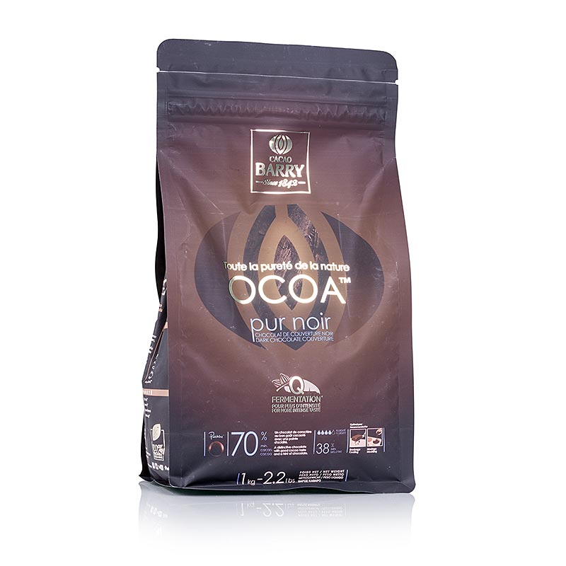 Callebaut - Purity Nature Ocoa, cioccolato fondente, Callets, 70% Cacao, 1 kg