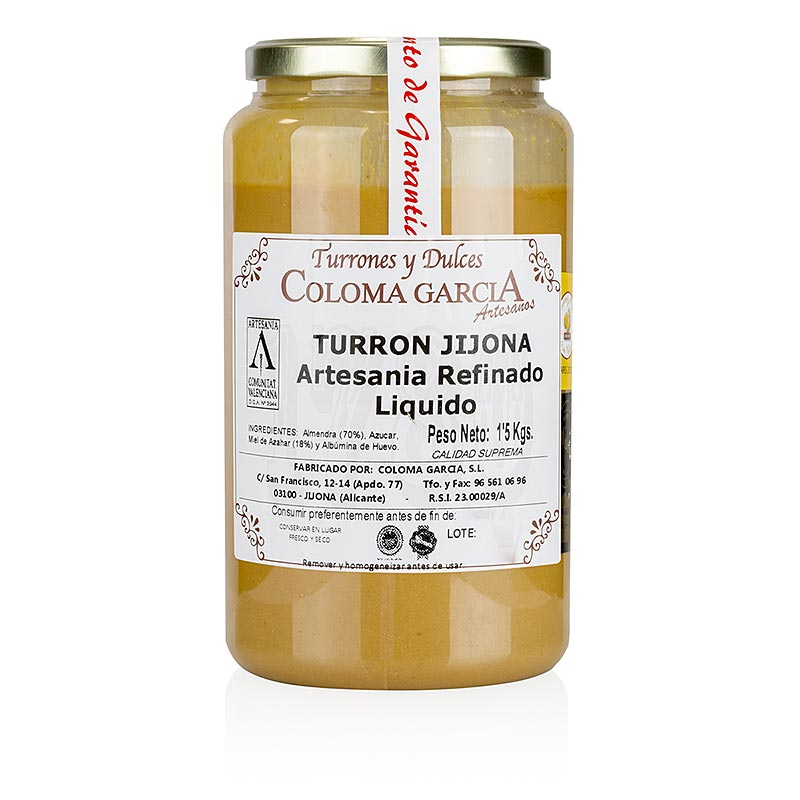 Turron spagnolo - a base di mandorle, liquido, "Turron Liquido de Jijona", 1,5 kg