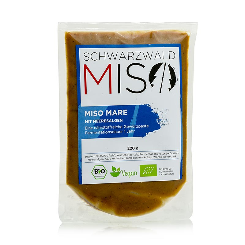 Pâte Miso Mare, avec algues marines, Forêt Noire Miso, BIO, 220 g