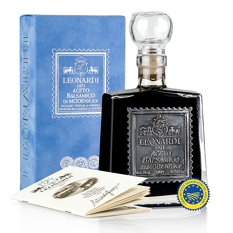 Leonardi - Vinaigre balsamique Modène IGP, Velluto Blu, 6 ans, 250 ml