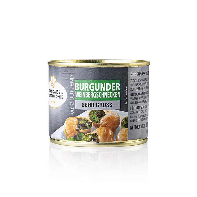 Escargots de Bourgogne, très gros, 2 douzaines, Francaise de Gastronomie, 200 g
