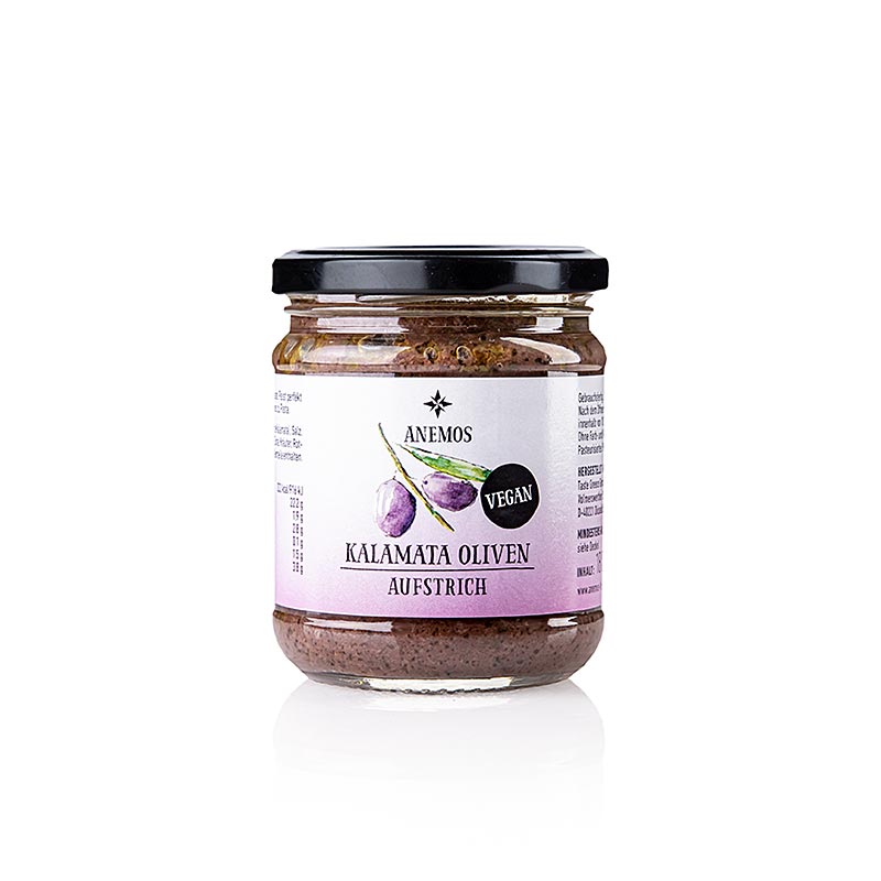 Oliven-Paste - Tapenade, schwarz, aus Kalamata-Oliven, ANEMOS, 180 g