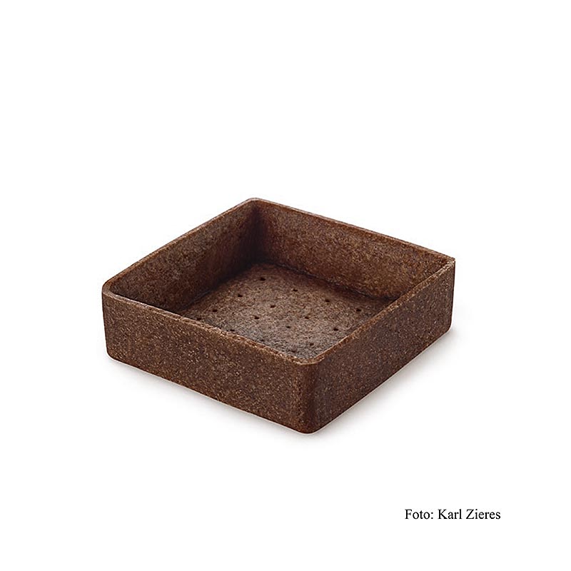 Dessert-Tartelettes - Filigrano, Carré, 5,3cm, H 1,8cm,Pâte brisée au chocolat, 2,016 kg, 144 Pcs