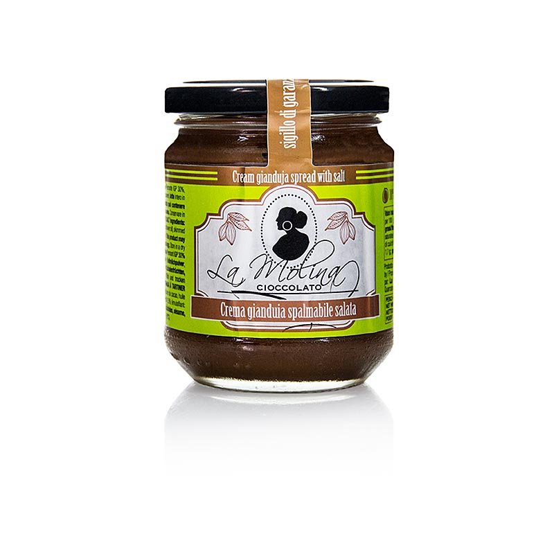 Gianduja Nougat Creme, Milch, mit Salz, La Molina, 220 g | Couverture, Schoko - Formen, Schoko - Produkte | thungourmet