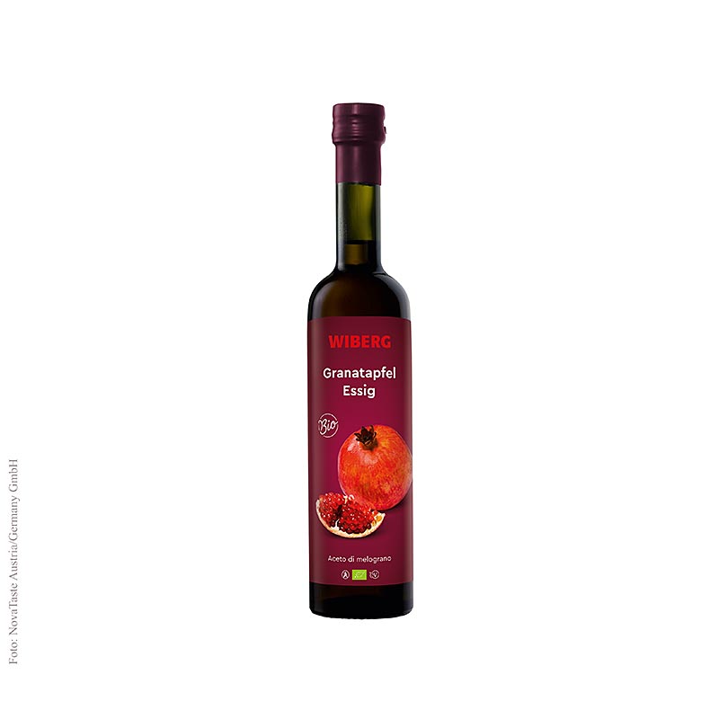 Aceto di melograno Wiberg, naturalmente torbido, acidità 5%, BIO, 500 ml