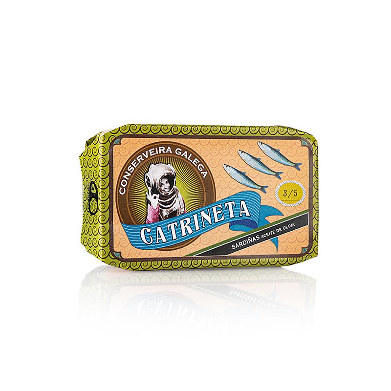 Sardines entières à Huile d'olive, 3 à 5 Pièces, Catrineta, 115 g