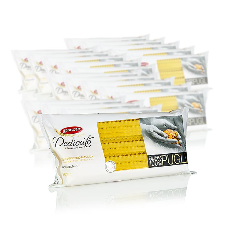 Granoro Dedicato - Mafaldine, tagliatelles ondulées/bandelettes (10mm), No.5, 10 kg, 20 x 500g