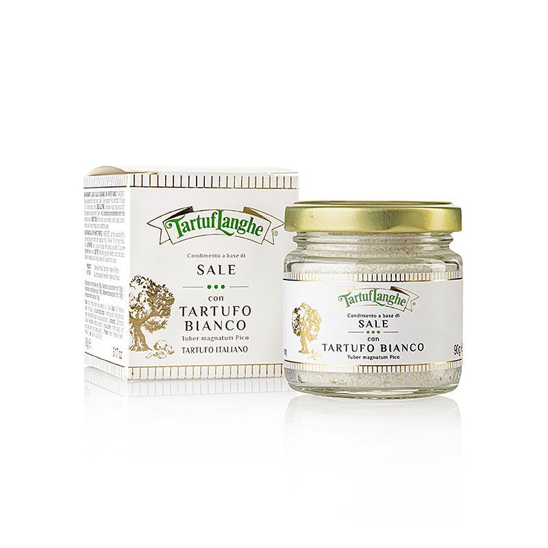 TARTUFLANGHE Sel de mer français à la truffe blanche (tuber magnatum pico), 90 g