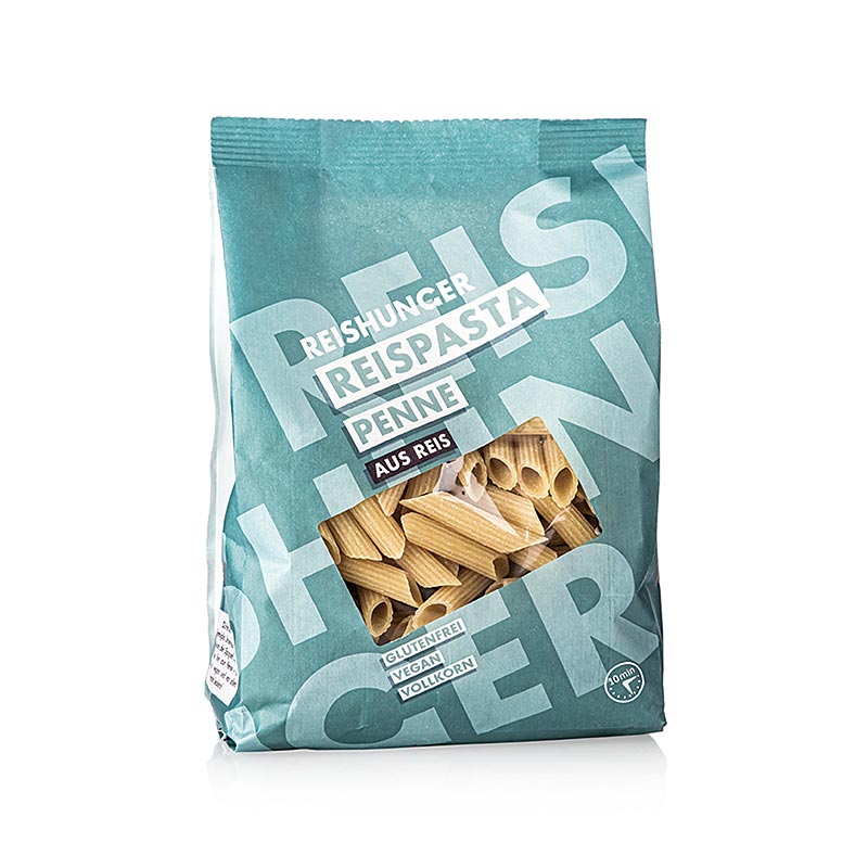 Pâtes de riz - Penne, à base de riz, Sans gluten, Reishunger, 400 g