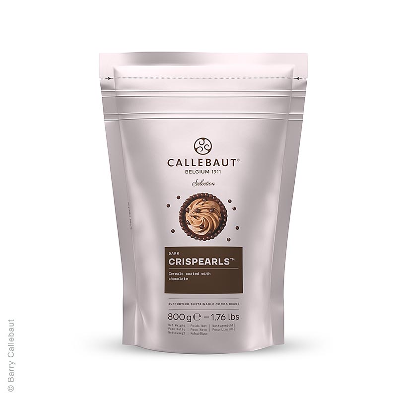 Crispearls Dark, knusprige dunkle Schoko Perlen, Callebaut, 800 g