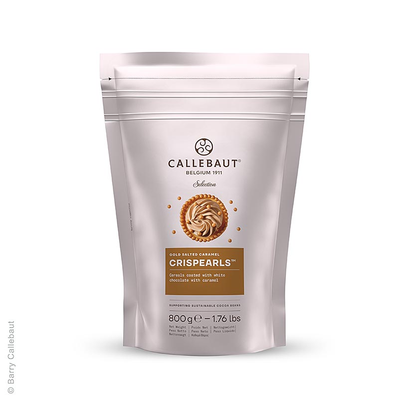 Crispearls Salted Caramel, croccanti perle al caramello salato, Mona Lisa Callebaut, 800 g