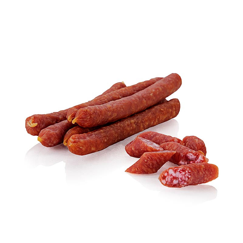 VULCANO Peperoni Vulcanossi (piccanti-caldi), mini salamini, 85 g