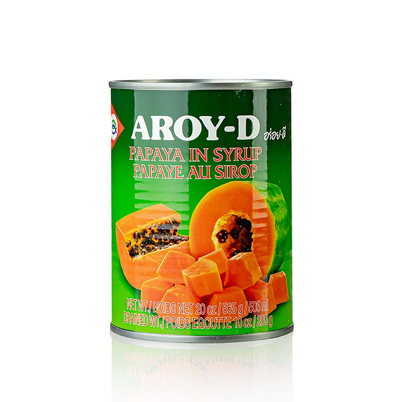 Pezzi di papaya, in sciroppo, Aroy-D, 565 g