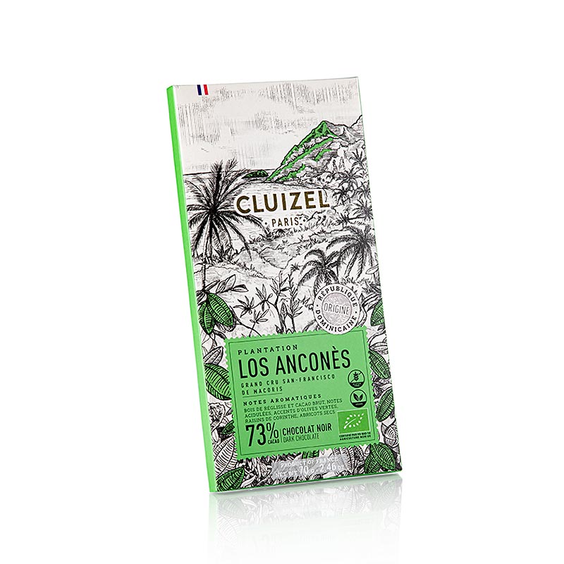 Tavoletta di cioccolato da piantagione Los Ancones 73% fondente, Michel Cluizel, BIO, 70 g