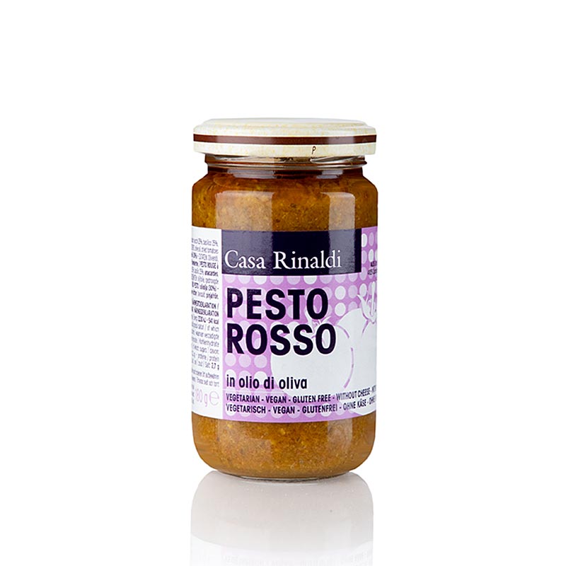 Pesto Rosso, Tomaten Pesto mit Olivenöl, vegan, Casa Rinaldi, 180 g