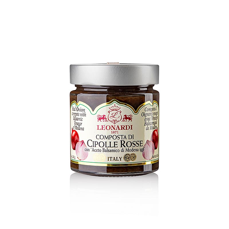 Compote d'Oignons Rouges au Vinaigre Balsamique de Modène, Leonardi, 240 g