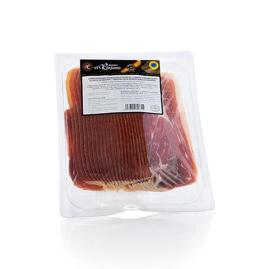 Jamon Serrano Gran Reserva, 24 Mon., Schinken in Scheiben, El Riojano, 500 g | Schinken, Wurst, Fleisch | thungourmet