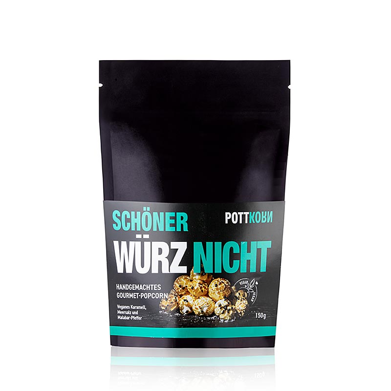 Pottkorn - Schöner Würz Nicht, pop-corn au Poivre de Malabar Poivre au sel de mer, végétalien, 150 g