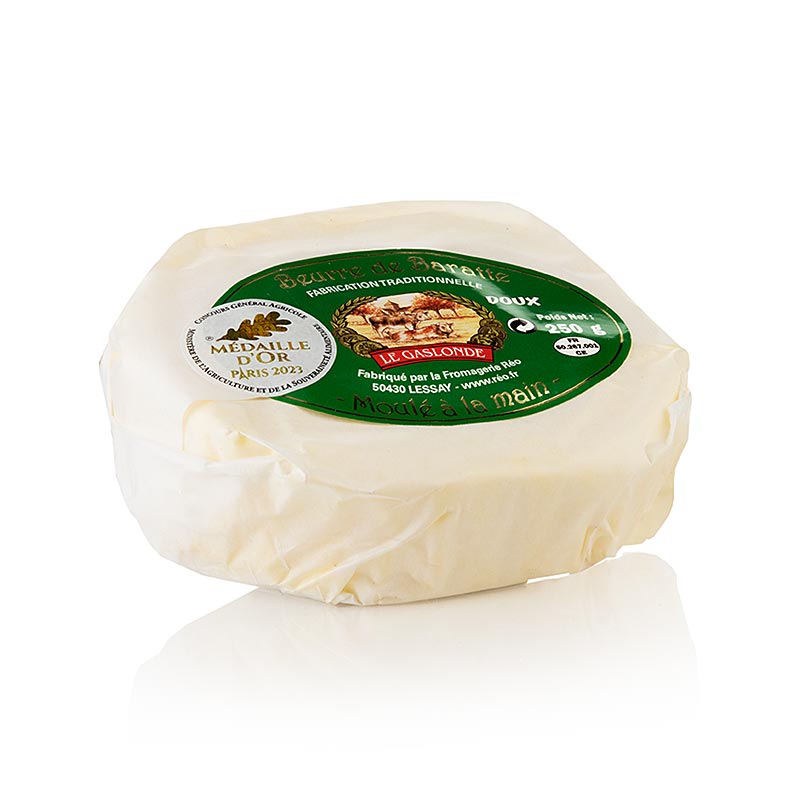 Isigny - Burro naturale "Beurre de Baratte Moule Main" Doux, Le Gaslonde, Francia, 250 g