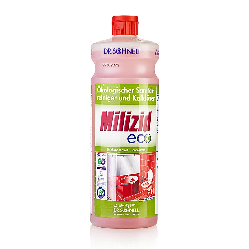 Dr. Schnell - Detergente per sanitari e anticalcare Milizid Eco, ecologico, concentrato, 1 l