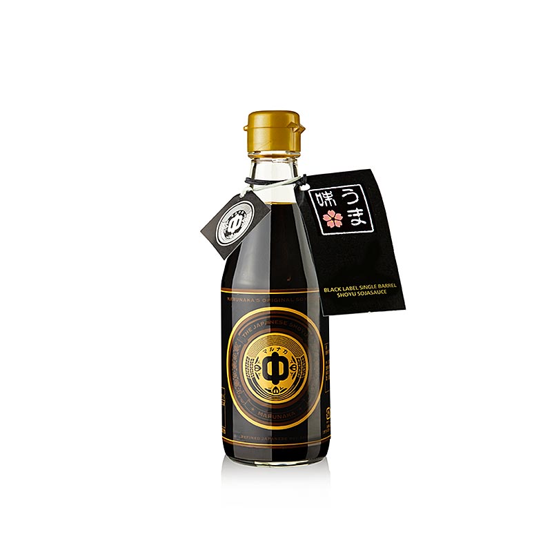Sauce soja - Shoyu, Black Label Single Barrel, Marunaka, Japon, 300 ml