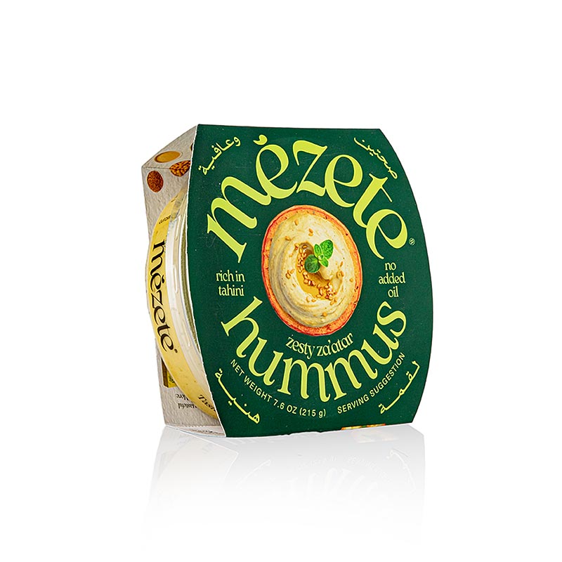 Houmous Gourmet aux herbes, purée de pois chiches, Mézete, 215 g