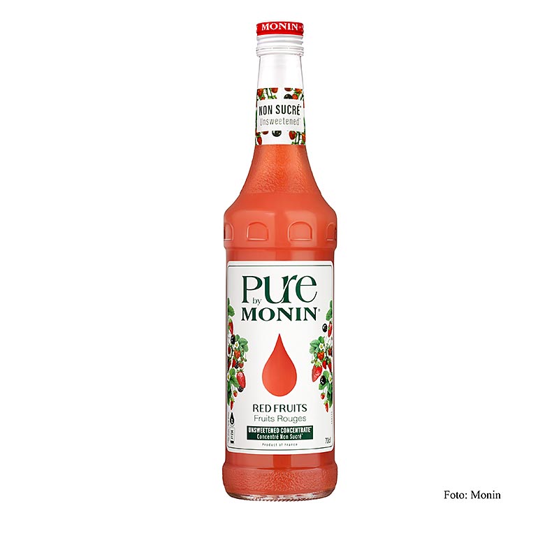 Monin PURE Red Berries (Rote Beeren), ungesüßt, 1:25 Konzentrat, 700 ml