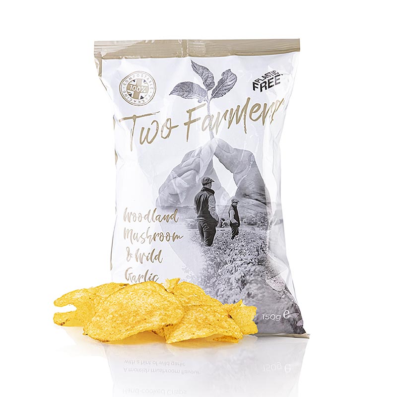 Two Farmers - Patatine "Funghi di bosco e aglio selvatico", 150 g