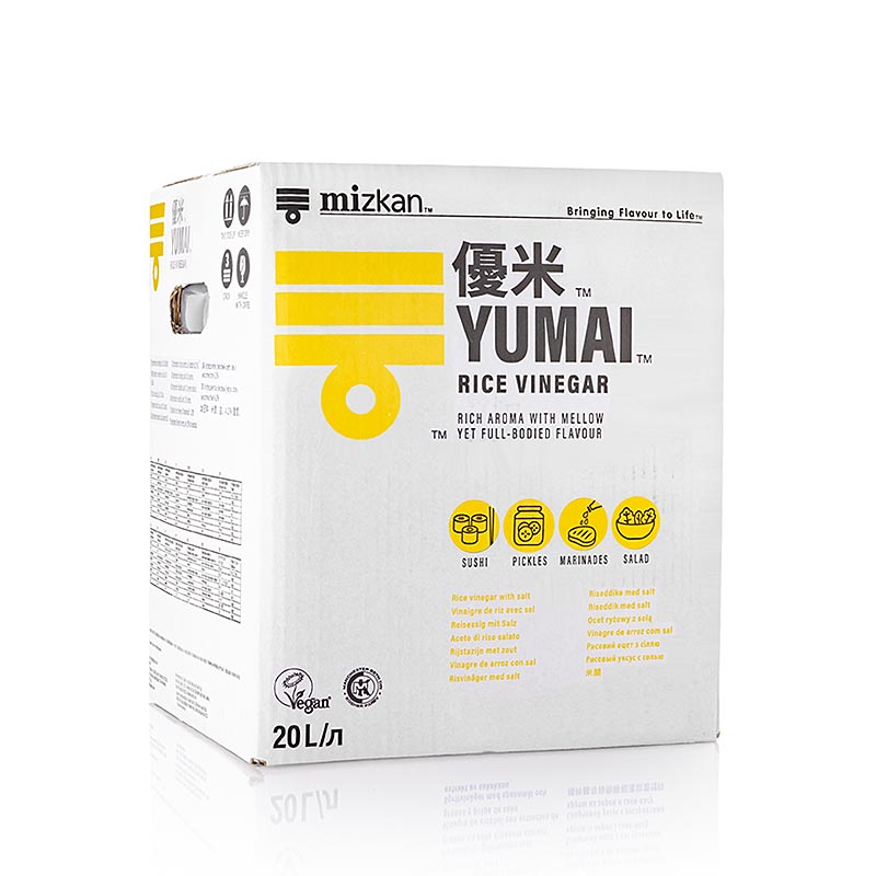 Yumai - Vinaigre de riz « Sel », acidité de 4,2 %, Mizkan, 20 l