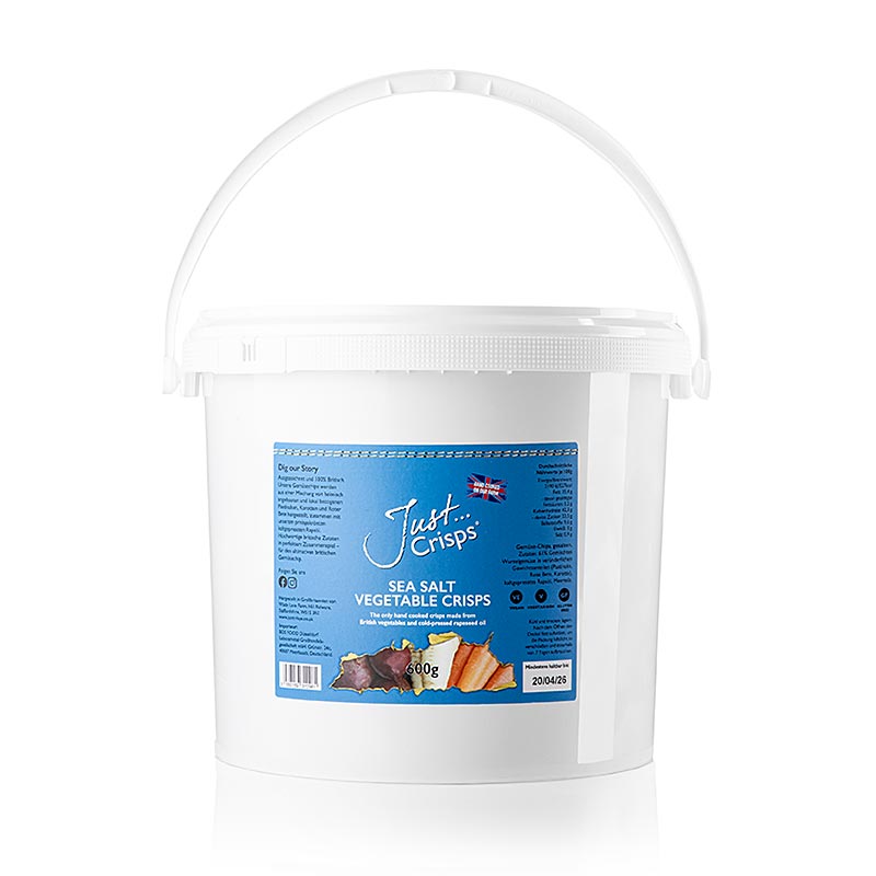 Patatine vegetali (pastinaca, carota, barbabietola), Just Crisps, 600 g
