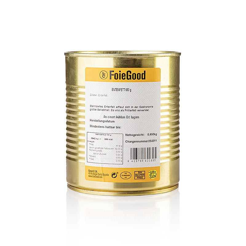 Canard - Entenschmalz (Entenfett), von ungestopften Enten, Foie Good, 650 g