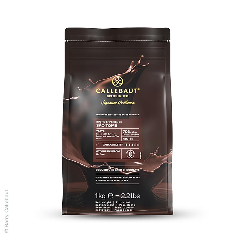 Signature Collection Dunkle Schokolade São Tomé, 70 %, Callets, Callebaut (CHD-Q1RUSTO), 1 kg
