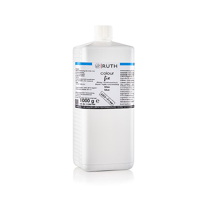Lebensmittelfarbe Flüssig, blau, 9808, Ruth, 1 kg