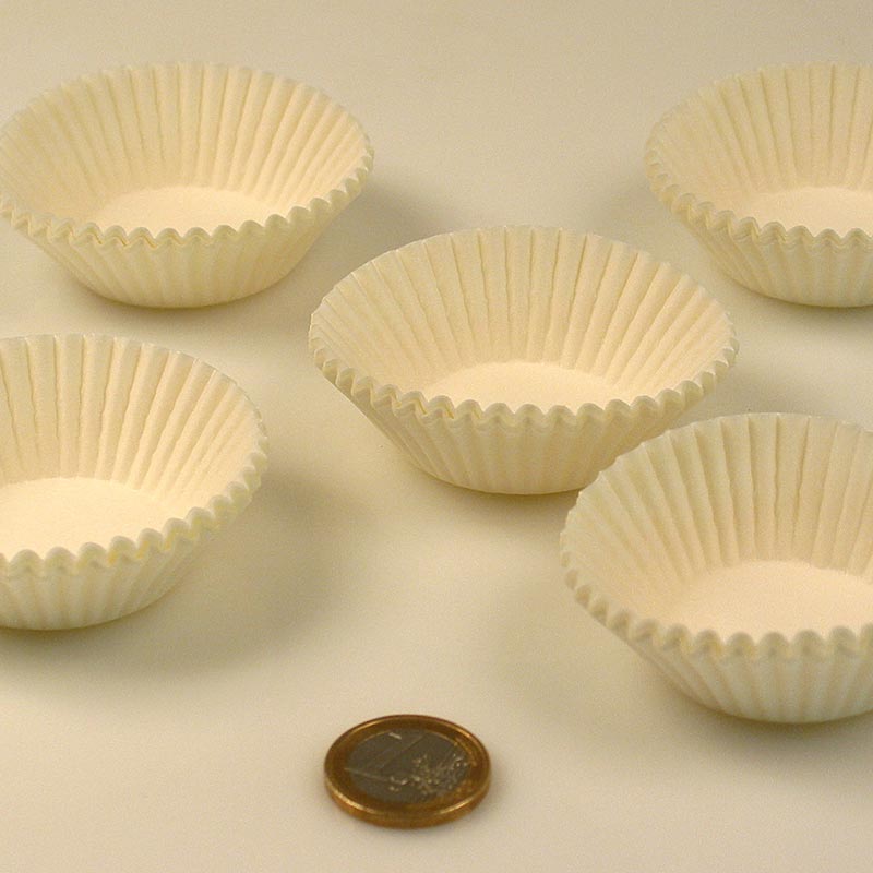 Capsule di carta, bianche, ø50, altezza 22, 1.000 pezzi