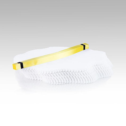 Regency - The Original Lemon Wraps - Serviette de table au citron, blanche, avec un nœud jaune, 100 pièces