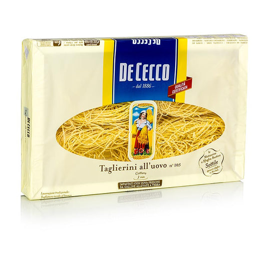 Taglierini à l'oeuf De Cecco, No.105, 250 g